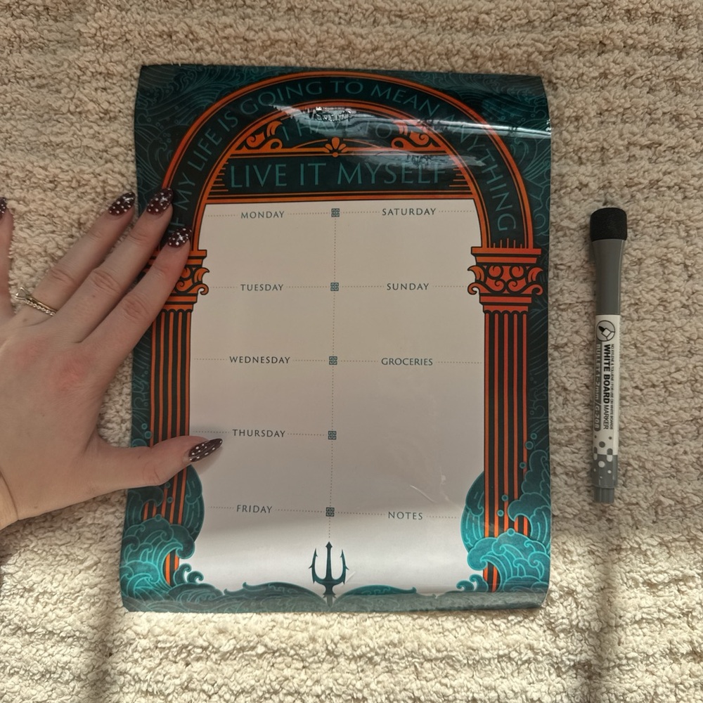 Teal and Orange Weekly Planner Calendar